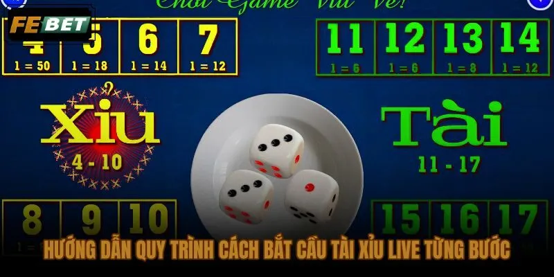 Quy trình cách bắt cầu tài xỉu live có kỷ luật từ dữ liệu kết quả FEBET
