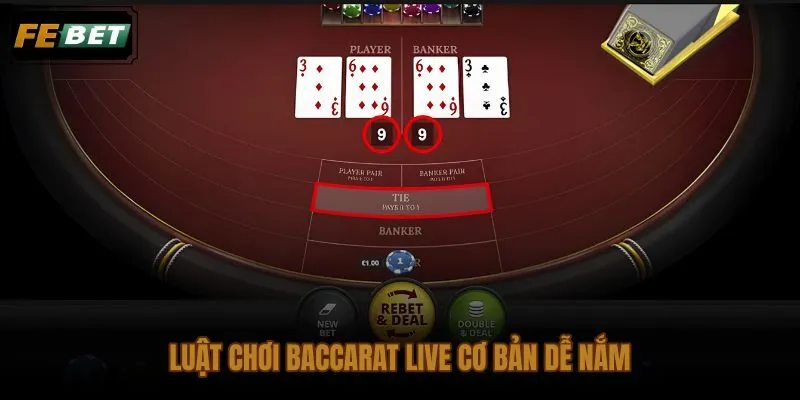 Luật baccarat Sexy Dealer FEBET với cách tính điểm và nhịp ván đơn giản