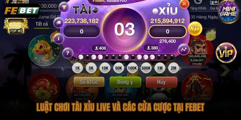 Luật tài xỉu live người thật dựa trên 216 tổ hợp ba xúc xắc