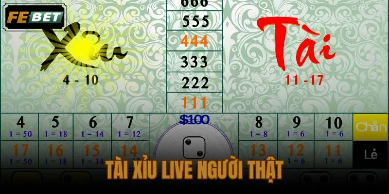 Tài xỉu live người thật